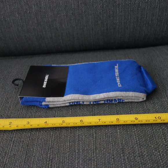 Diesel Only the Brave Royal Blue Made in Italy Socks Size L *New with Tags* - Picture 12 of 12